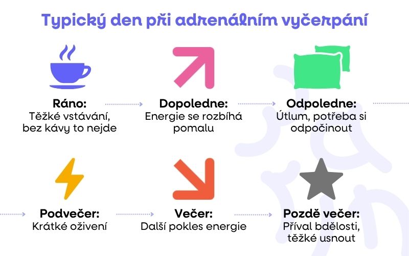 adrenalni vycerpani infografika
